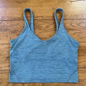 Lululemon Heathered Teal Align Tank Top Sz 8 EUC